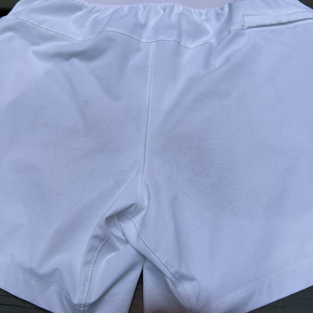 Lululemon Zeroed In Linerless Shorts 5" White Men's XS LM7BJSS Flaws Drawstring - Picture 6 of 12